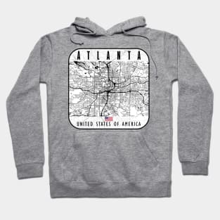 Atlanta Map USA Hoodie